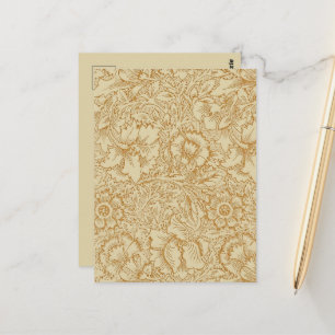 Carte Postale William Morris Papier peint floral Poppy