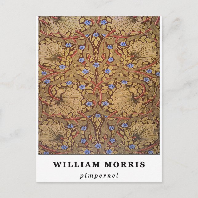 Carte Postale William Morris Pervenche (Devant)
