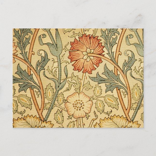 Carte Postale William Morris Rose Flower Fond d'écran Motif (Devant)