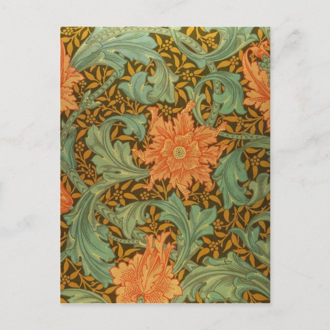 Carte Postale William Morris Single Stem Pattern (Devant)
