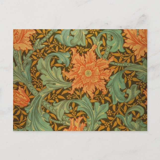 Carte Postale William Morris Single Stem Pattern (Devant)