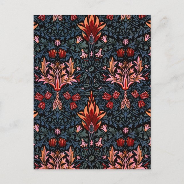 Carte Postale William Morris Snakeshead Dark Motif (Devant)
