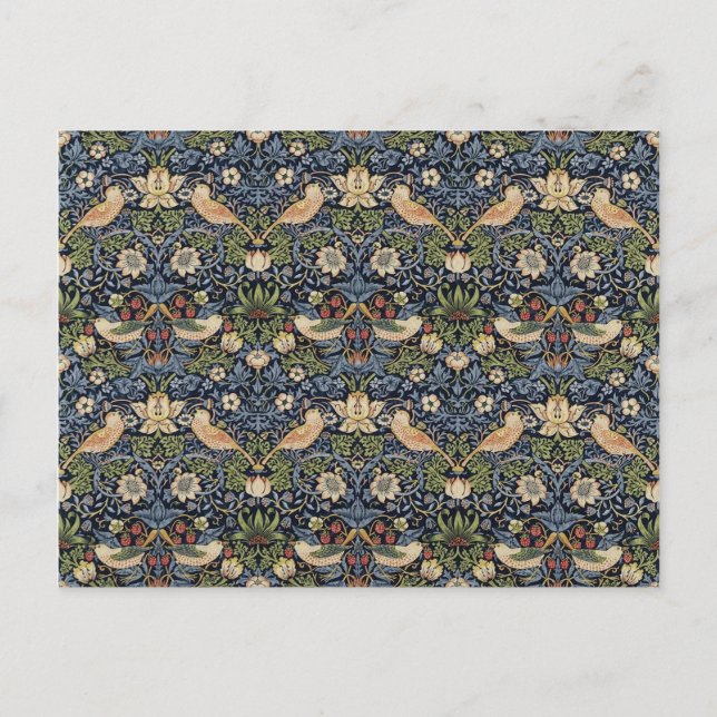 Carte Postale William Morris Strawberry Thief (Devant)