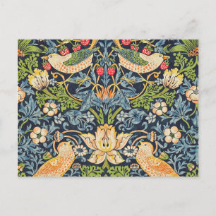 Carte Postale William Morris Strawberry Thief Motif floral