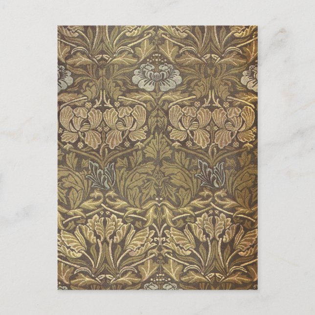 Carte Postale William Morris Tulip et Motif Rose (Devant)