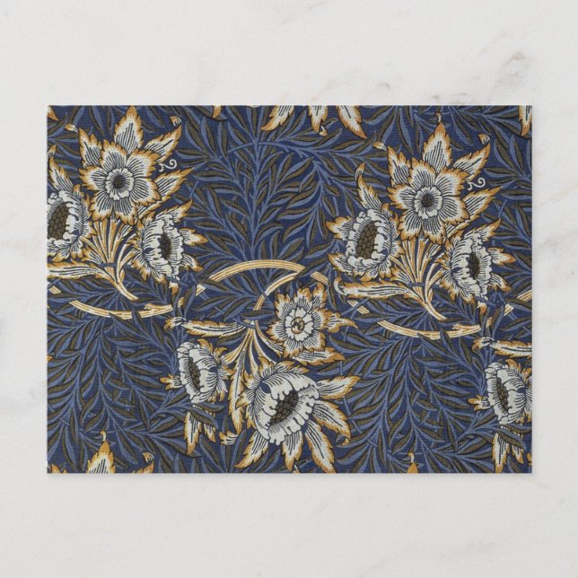 Carte Postale William Morris Tulip Willow Blue Motif (Devant)