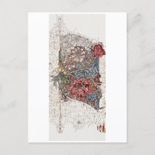 CARTE POSTALE : WILLIAM MORRIS : TULIPE SAUVAGE