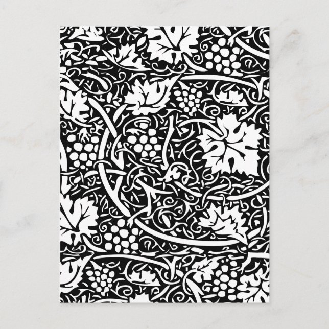 Carte Postale William Morris Vin de raisin noir blanc (Devant)
