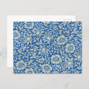 Carte Postale William Morris Vintage Blue Floral
