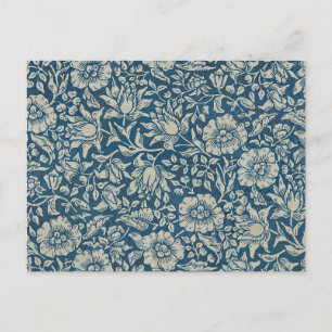 Carte Postale William Morris Vintage Blue Floral
