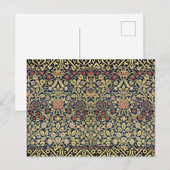 Carte Postale William Morris Violet et Columbine Art (Devant / Derrière)