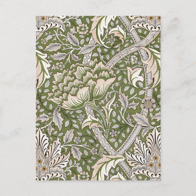 Carte Postale William Morris Windrush fleurs florales classique (Devant)