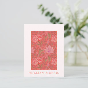 Carte Postale William Morris, Winrush : Floral rouge, orange et