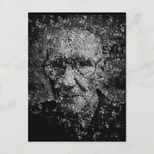 Carte Postale William S. Burroughs Portrait typographique