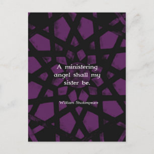 Carte Postale William Shakespeare Citation de soeur inspirante