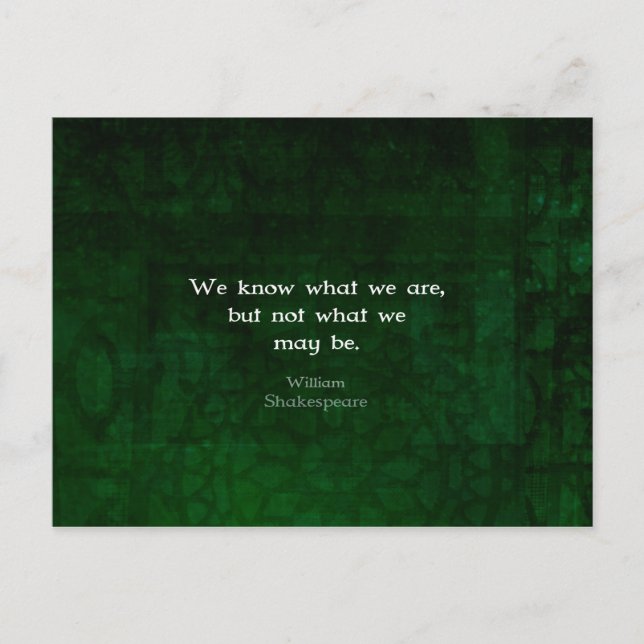 Carte Postale William Shakespeare Quote About Possibilities (Devant)