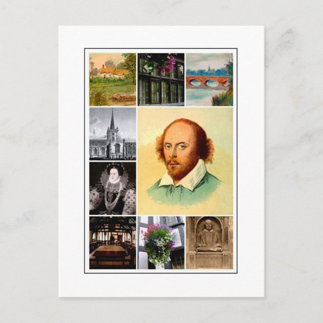 Carte Postale William Shakespeare & Stratford-upon-Avon (Devant)