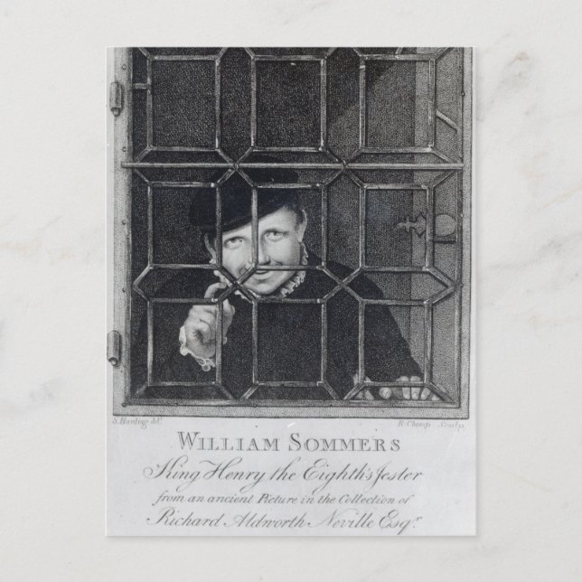 Carte Postale William Sommers, gravé par R. Clamp, 1794 (Devant)