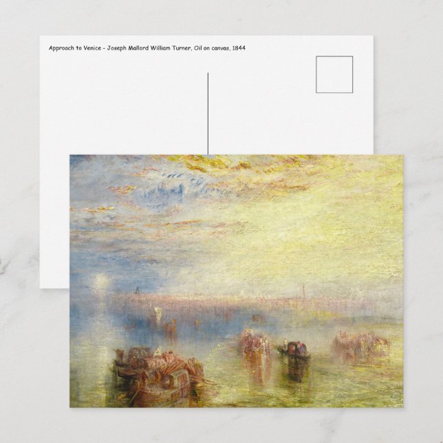 Carte Postale William Turner - Approche de Venise (Devant / Derrière)