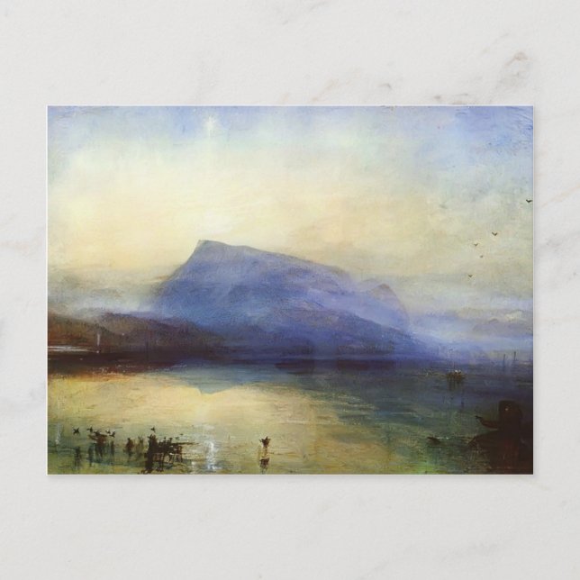 Carte Postale William Turner - Blue Rigi Lake Lucerne Sunrise (Devant)