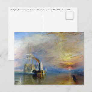 Carte Postale William Turner - Le Temeraire de combat