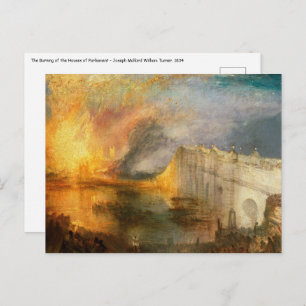 Carte Postale William Turner - L'incendie du Parlement