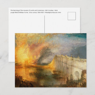 Carte Postale William Turner - L'incendie du Parlement