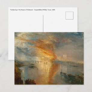 Carte Postale William Turner - L'incendie du Parlement