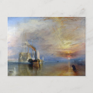 Carte Postale William Turner : Temeraire remorqué à dernier quai