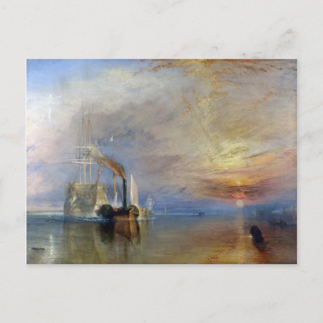 Carte Postale William Turner : Temeraire remorqué à dernier quai (Devant)