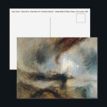 Carte Postale William Turner - Tempête de neige<br><div class="desc">Tempête de neige / Tempête de neige : Bateau à vapeur au large de la bouche d'un port - Joseph Mallord William Turner,  Huile sur toile,  1842</div>