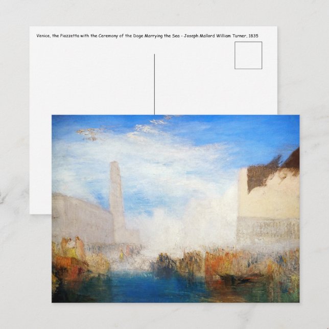 Carte Postale William Turner - Venise, la Piazzetta (Devant / Derrière)