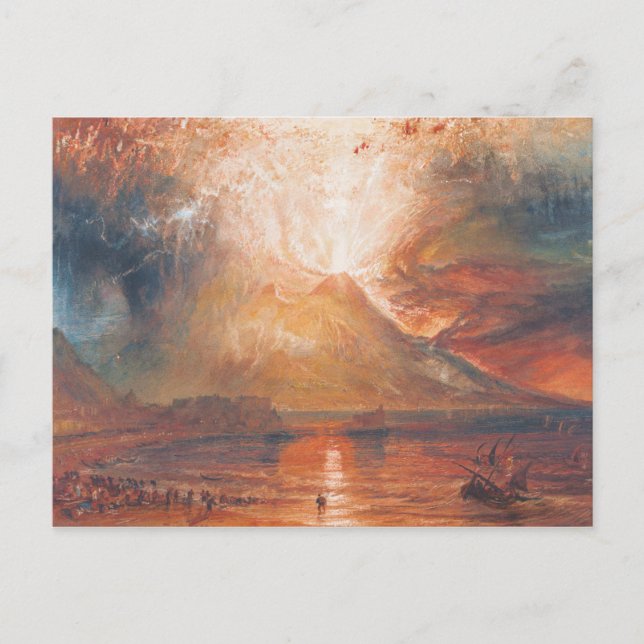 Carte Postale William Turner Vésuve en éruption art de paysage a (Devant)
