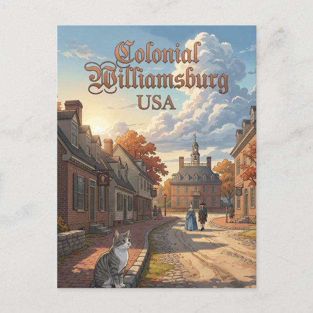 Carte Postale Williamsburg colonial USA (Devant)