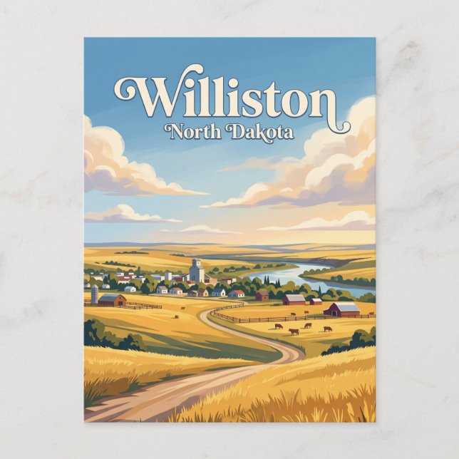 Carte Postale Williston, Dakota du Nord (Devant)