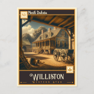 Carte Postale Williston, Dakota du Nord   VINTAGE