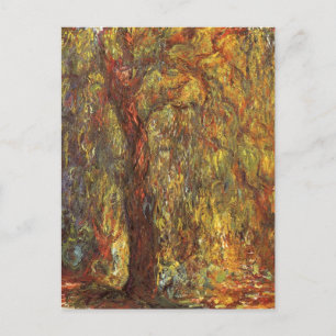 Carte Postale Willow de Weeping par Claude Monet, Art Vintage