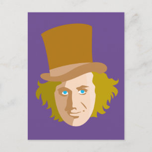 Carte Postale Willy Wonka Stenciled Face Graphic