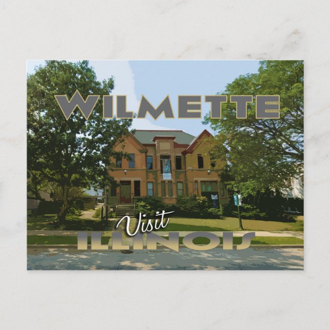 Carte Postale Wilmette, Visite Illinois (Devant)