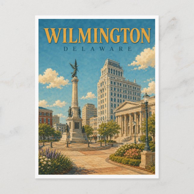 Carte Postale Wilmington Delaware Rodney Square GeoSaga (Devant)