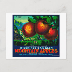 Carte Postale Wilshire's Oak Glen Apple Crate Étiquette
