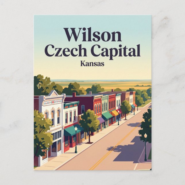 Carte Postale Wilson capitale tchèque, Kansas (Devant)