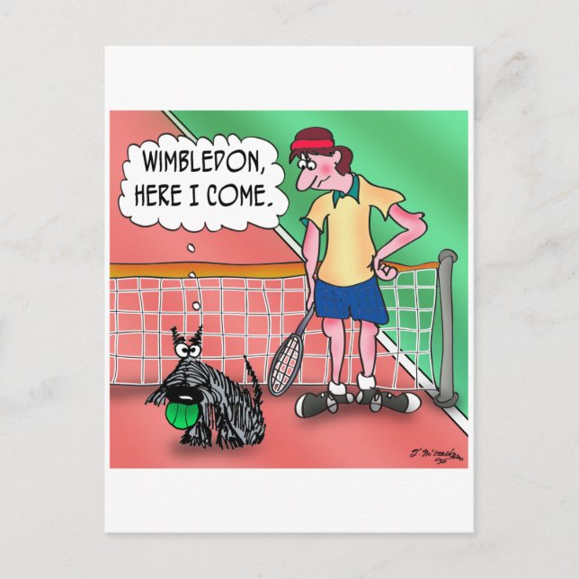 Carte Postale Wimbledon, Je Viens Ici (Devant)