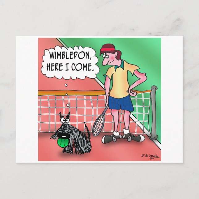 Carte Postale Wimbledon, Je Viens Ici (Devant)