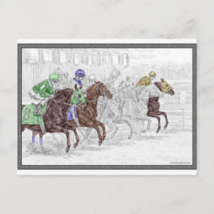 Carte Postale Win Place Show Race Hors