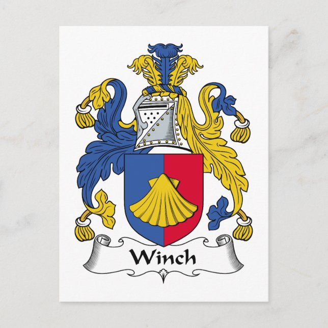 Carte Postale Winch Family Crest (Devant)