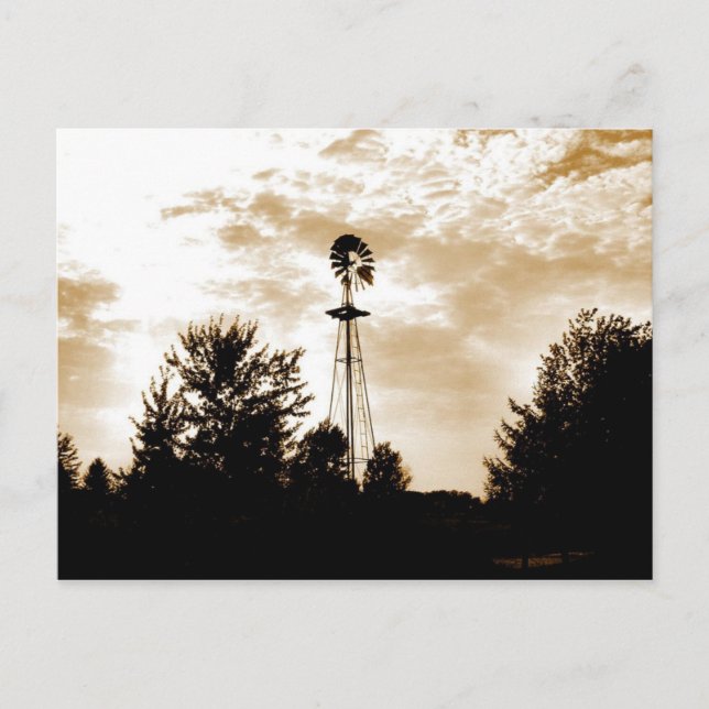 Carte Postale Windmill à Dusk (Devant)