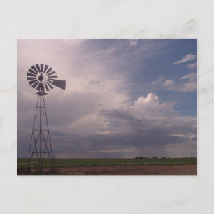 Carte Postale Windmill et western Kansas Skies