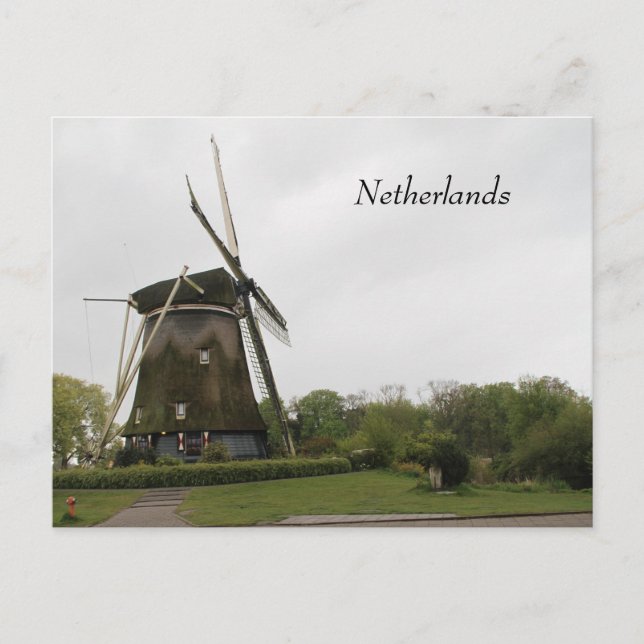 Carte Postale Windmill, Hollande, Pays-Bas, Amsterdam, Hollandai (Devant)