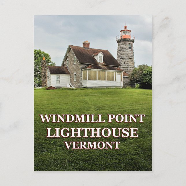 Carte Postale Windmill Point Lighthouse, Vermont Postcard (Devant)